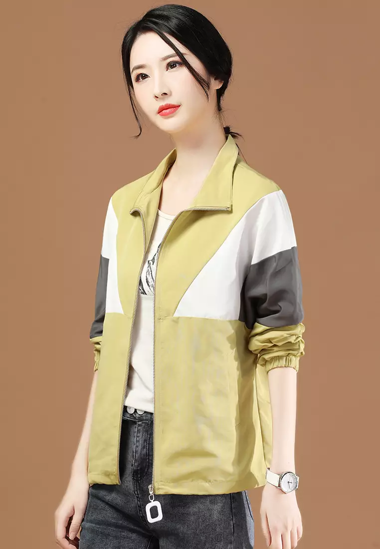 A-IN GIRLS Casual Colorblock Coat