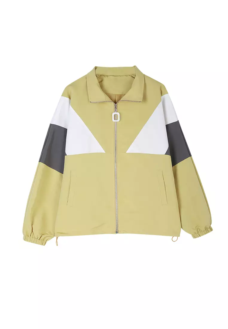 A-IN GIRLS Casual Colorblock Coat