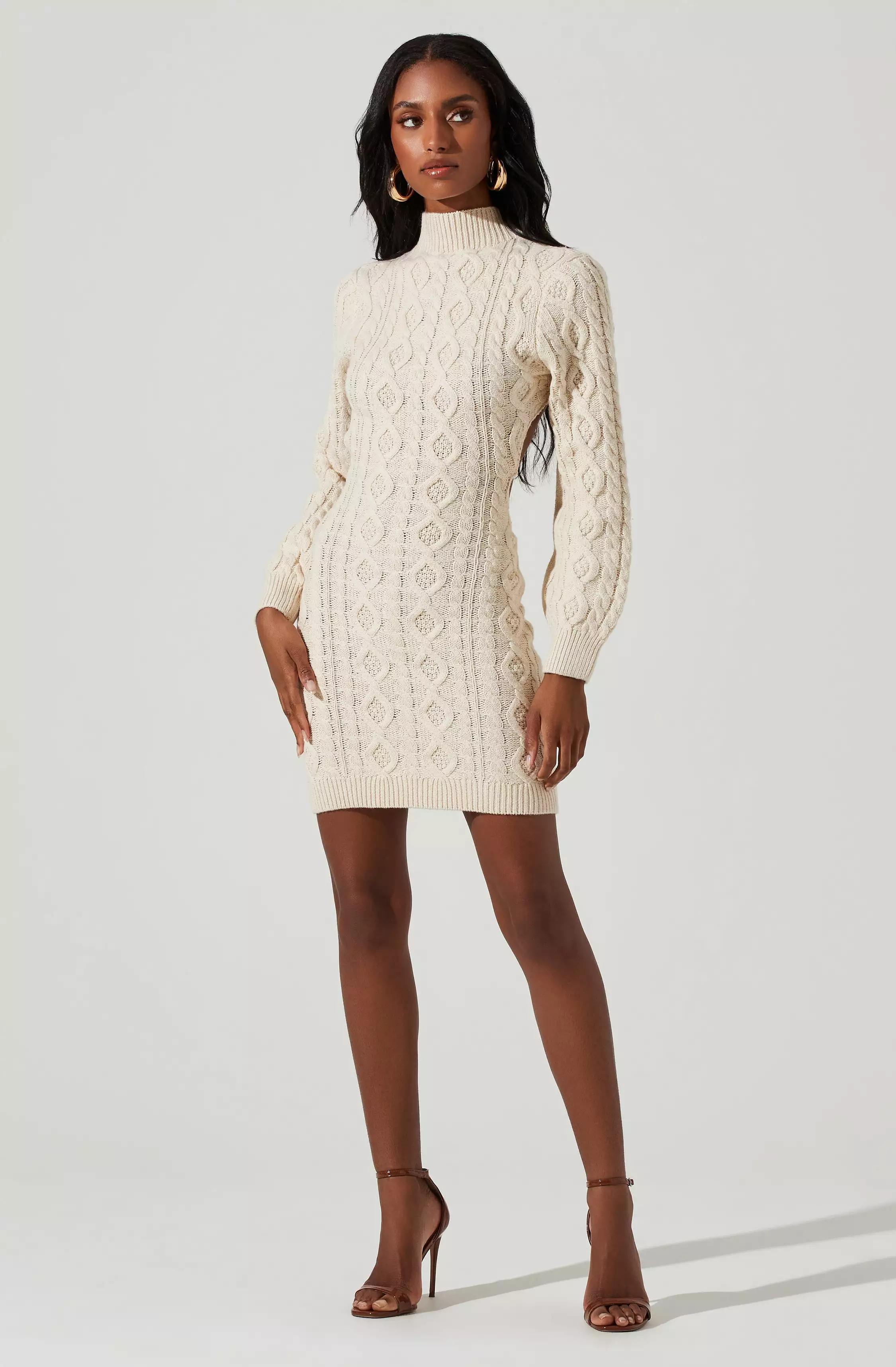 Abby Cable Knit Sweater Mini Dress