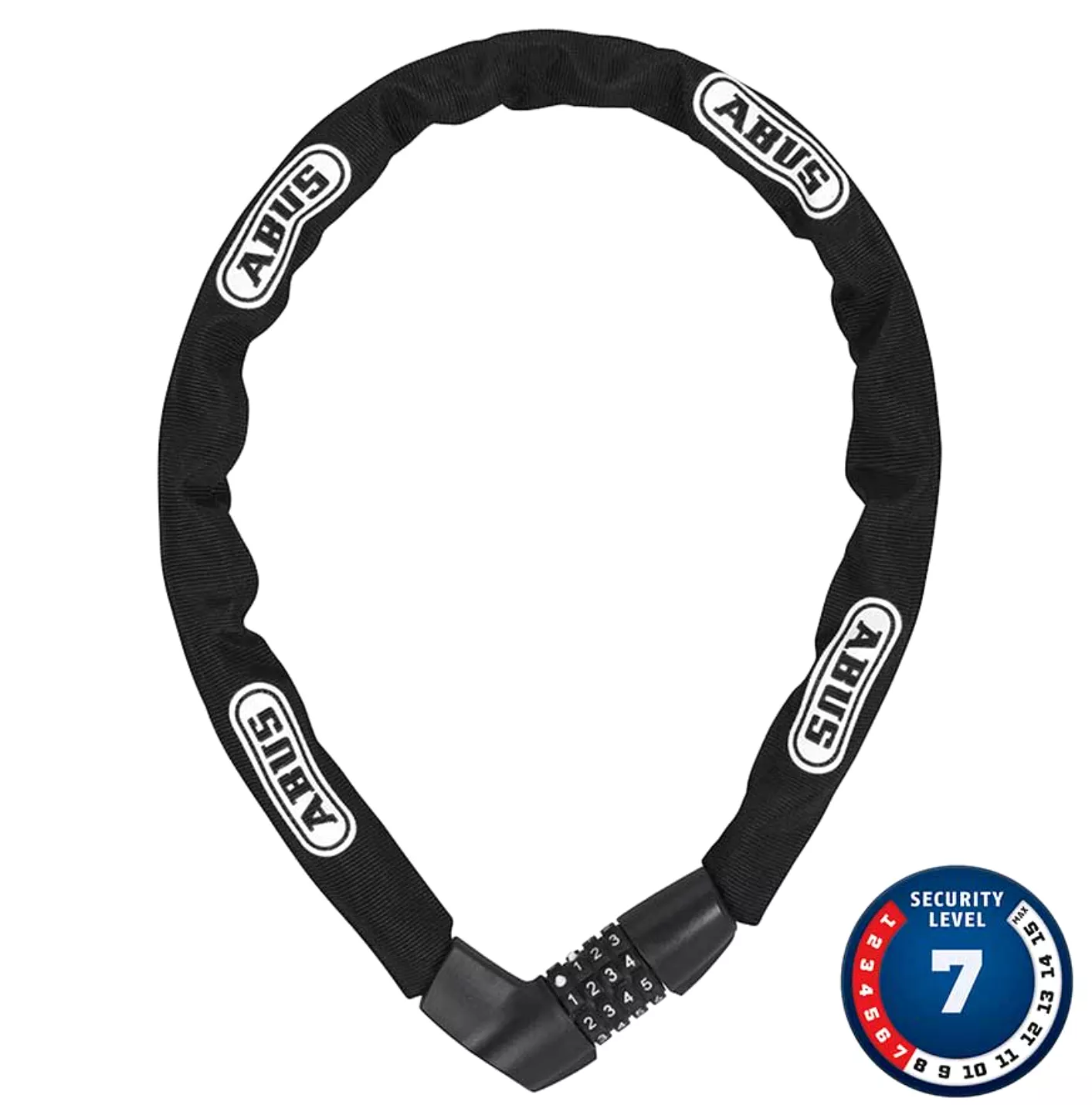 Abus, Tresor 1385, Bicycle Chain Lock, Combo, 7mm, 110cm, 3.6', Black