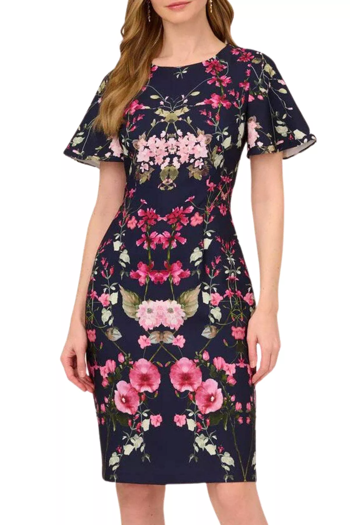 Adrianna Papell AP1D104781 - Short Sleeve Knee Length Casual Dress