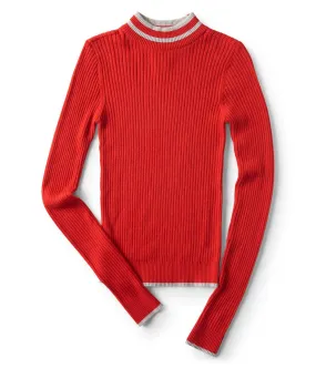 Aeropostale Womens Tipped Pullover Sweater