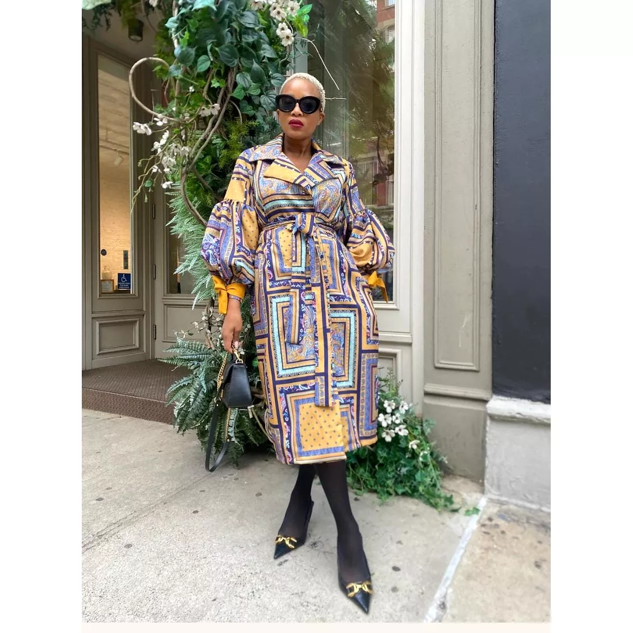 Ankara Long Sleeve Dress