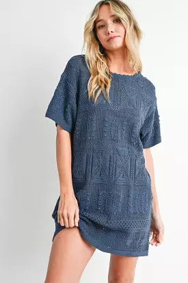 Aztec Knit Shift Dress