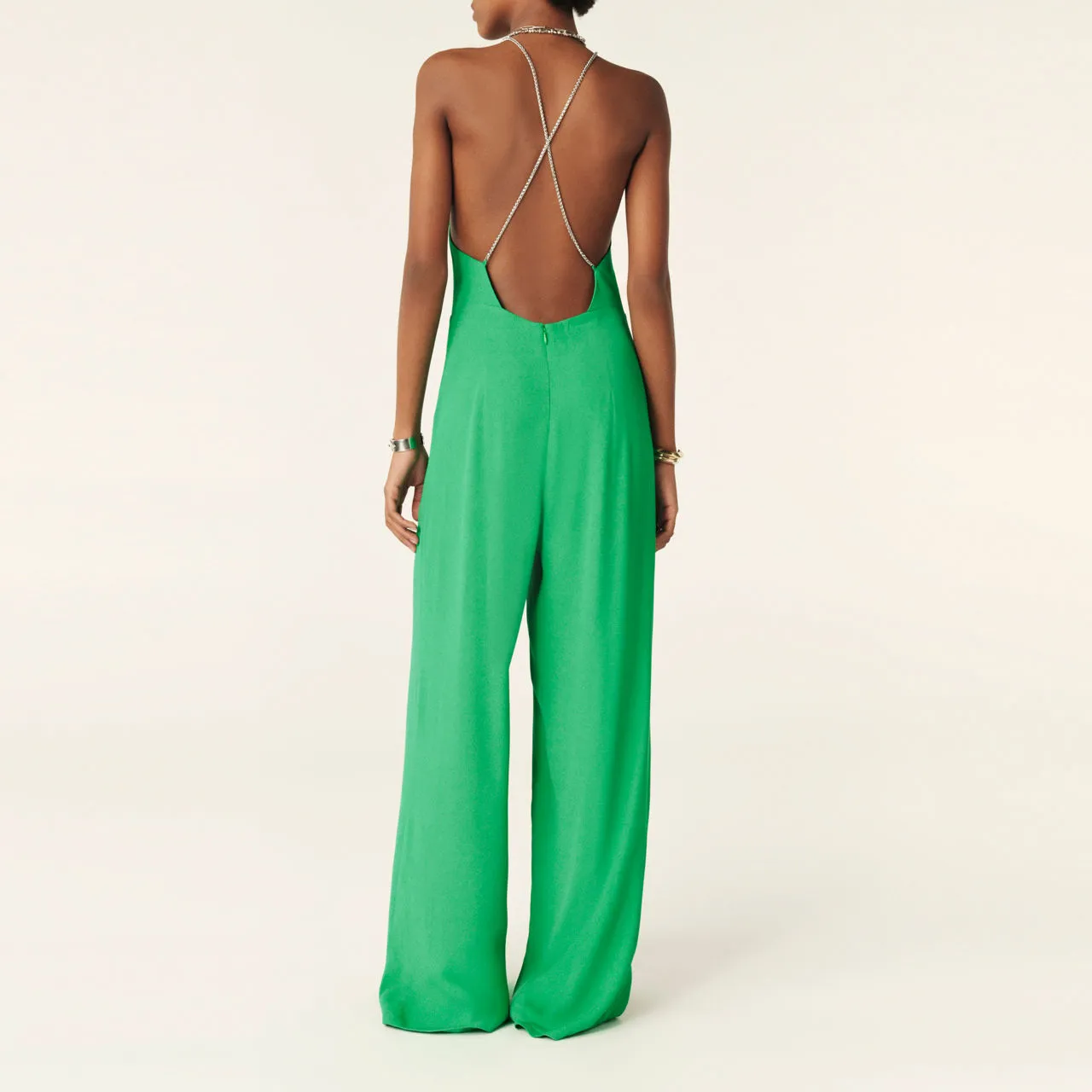 BA&SH Fifia Twist Jumpsuit - Green