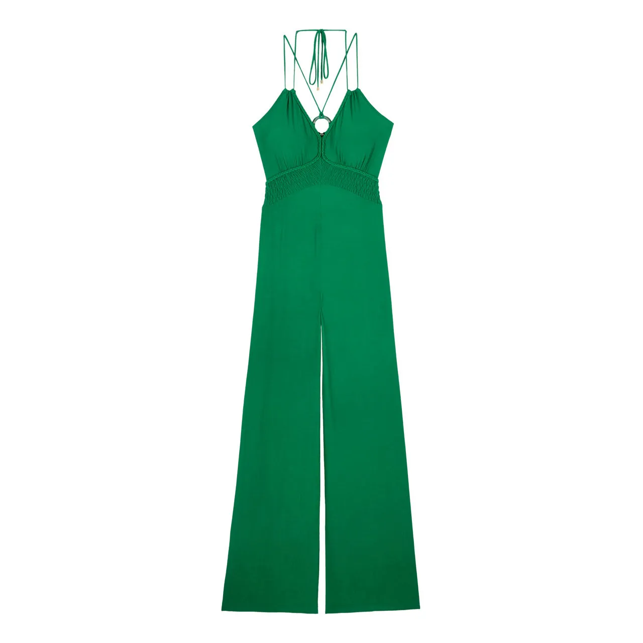 BA&SH Happy Wide-Leg Jumpsuit - Green