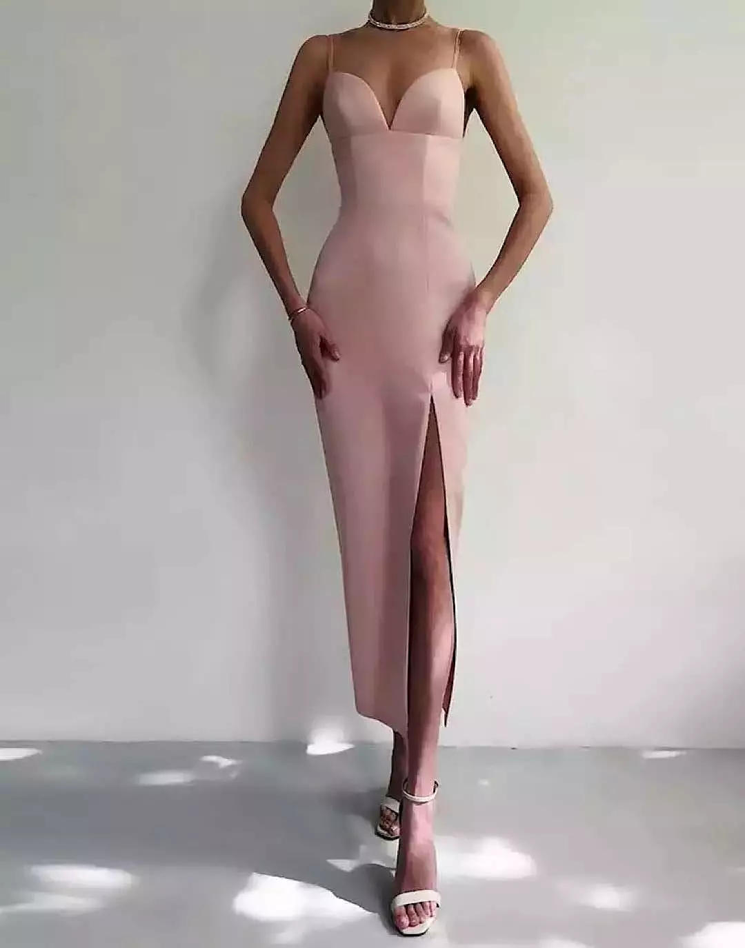 Bandage Bodycon Spaghetti Strap Long Dress