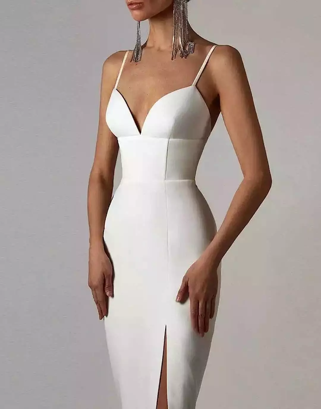 Bandage Bodycon Spaghetti Strap Long Dress