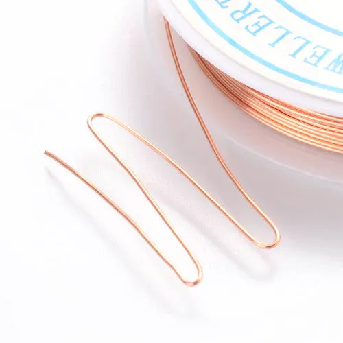 Beading Wire, Copper Wire, Round, Raw, Plated, 0.5mm, 24 Gauge