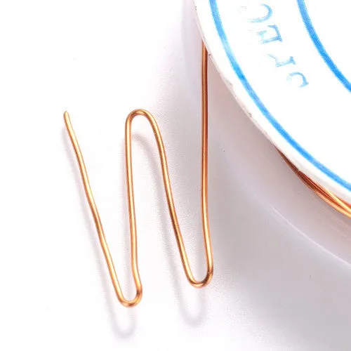 Beading Wire, Copper Wire, Round, Raw, (Unplated), 0.6mm, 23 Gauge