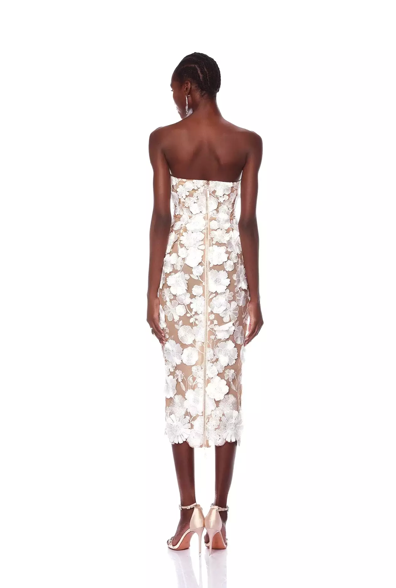 Bronx and Banco - Jasmine Midi Dress - White Floral