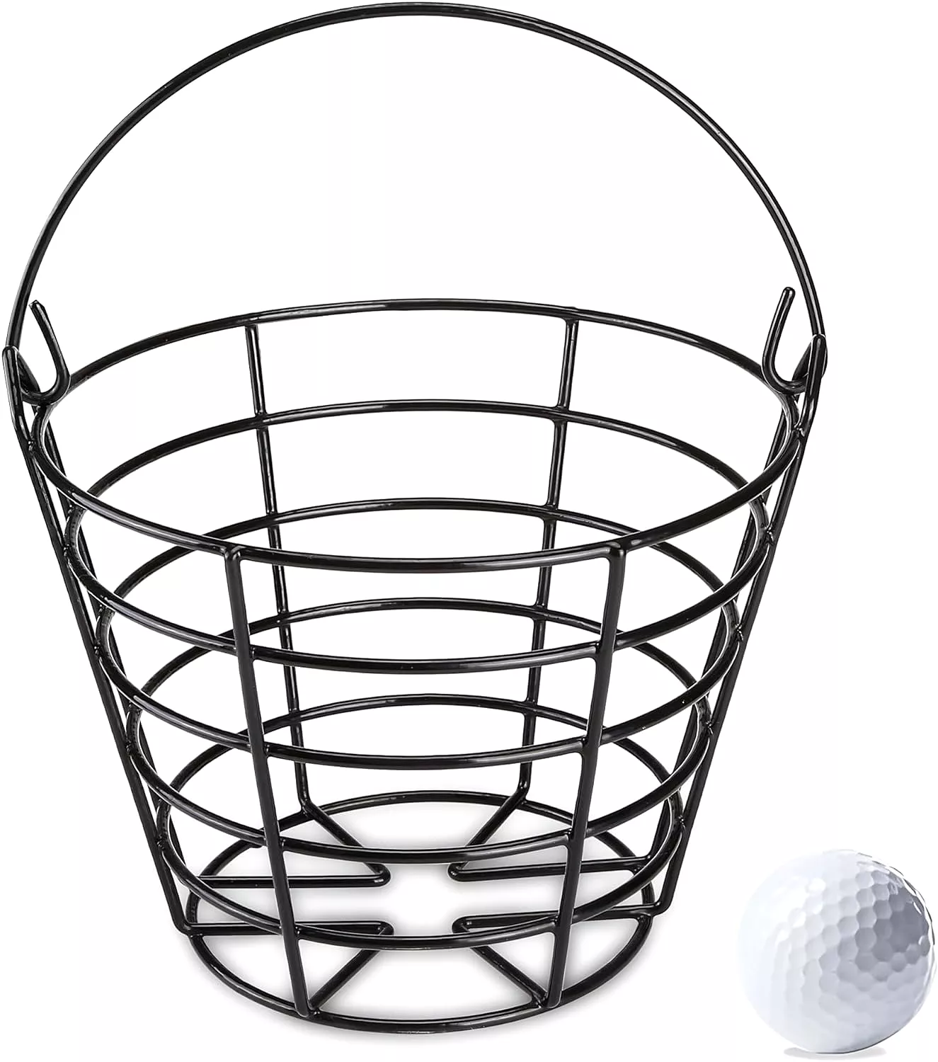 Bucket of Golf Balls: Container that holds 50 golf balls with handles for easy practice - 10L0L