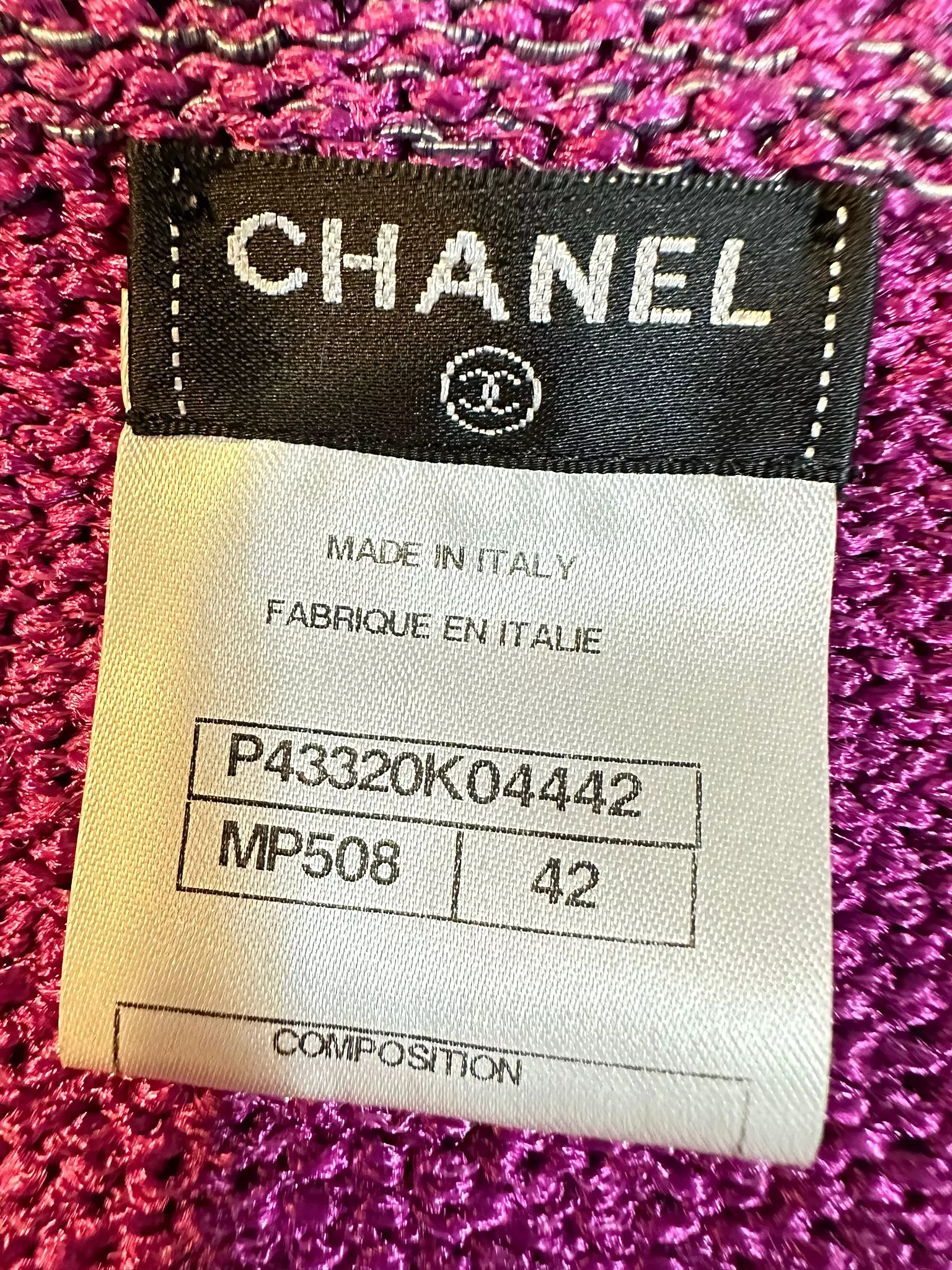 Chanel Raspberry Knit Dress FR 42 US 6/8