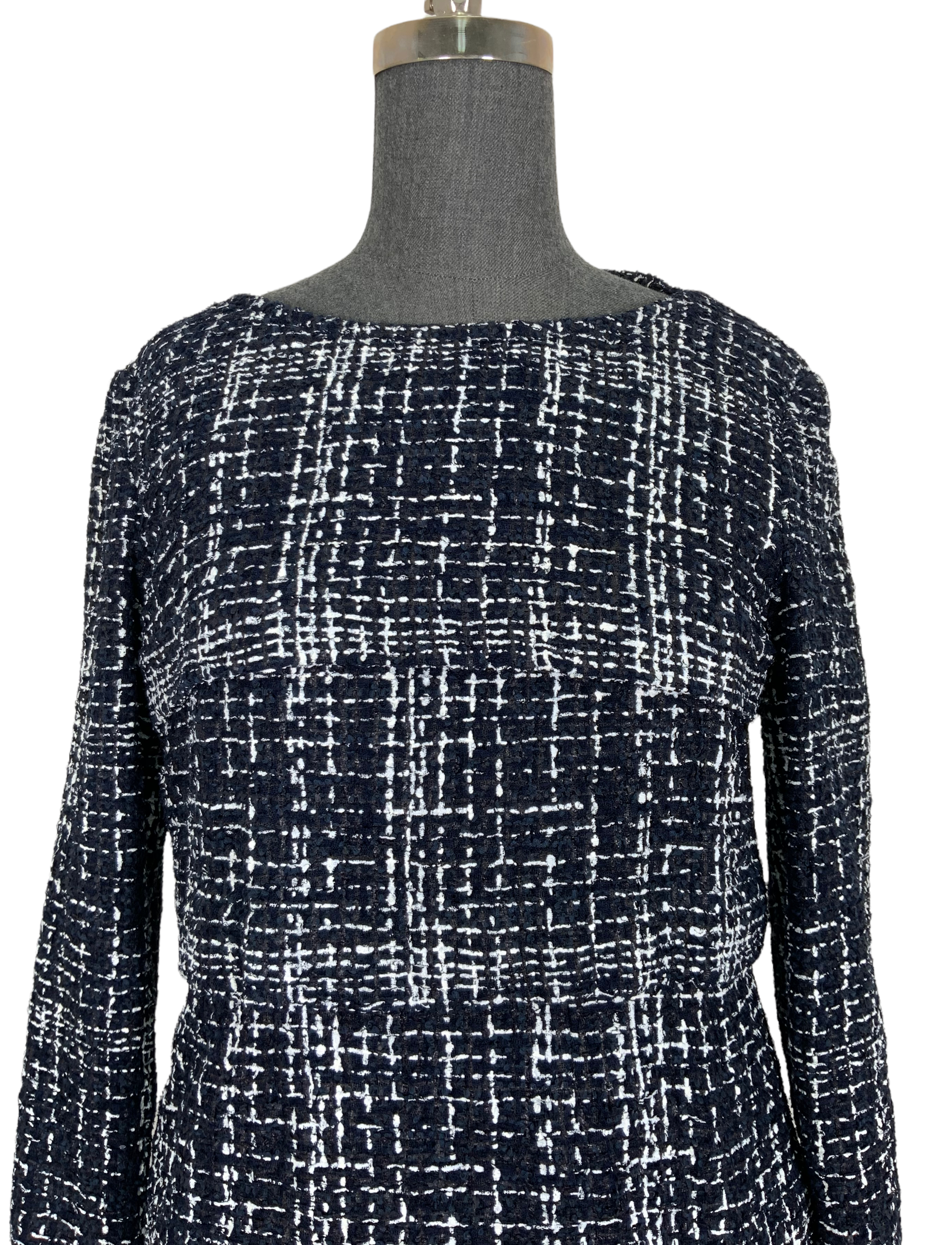 Chanel Tiered Tweed Mini Dress Size M