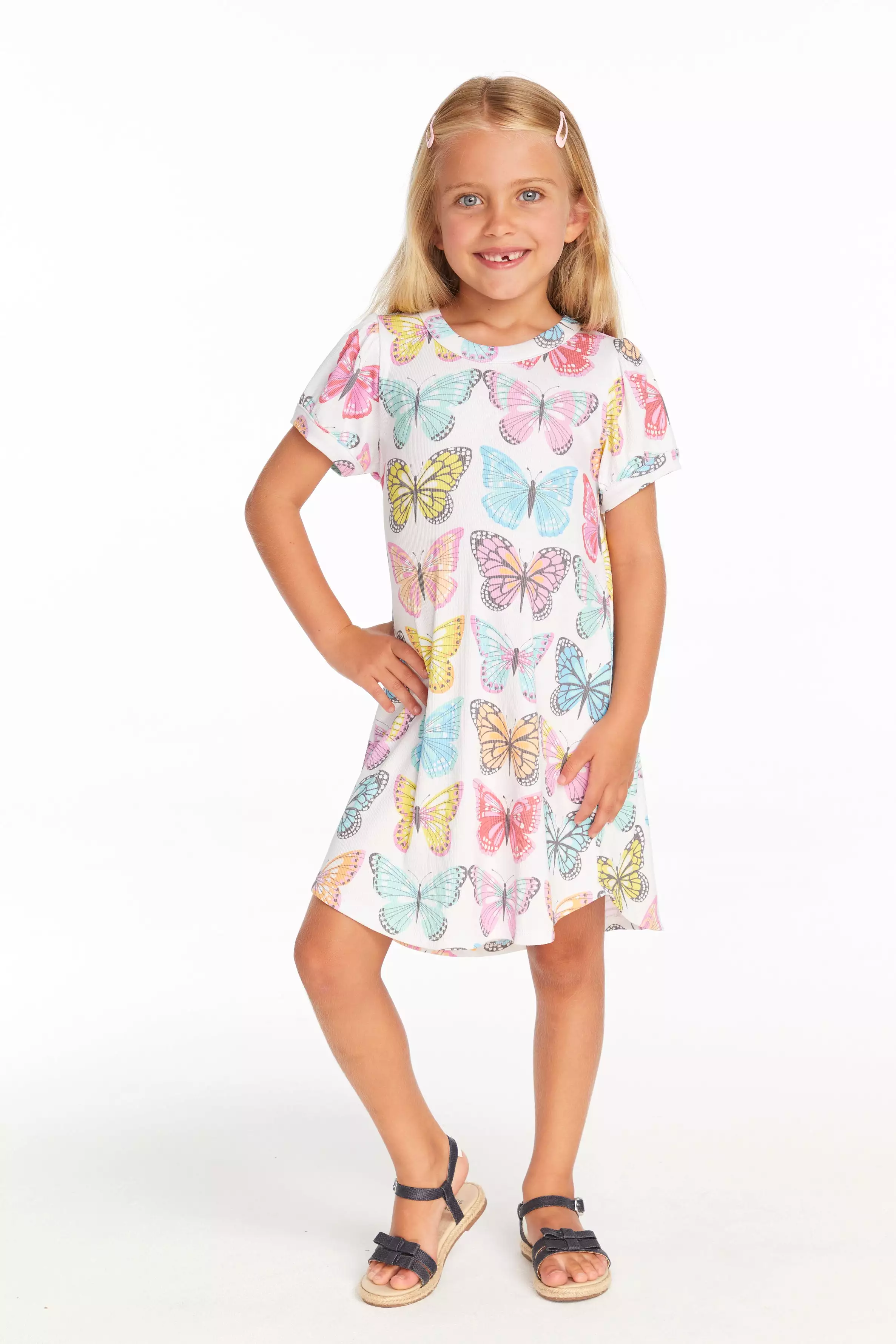 Chaser Puff Sleeve She's a Butterfly Dress