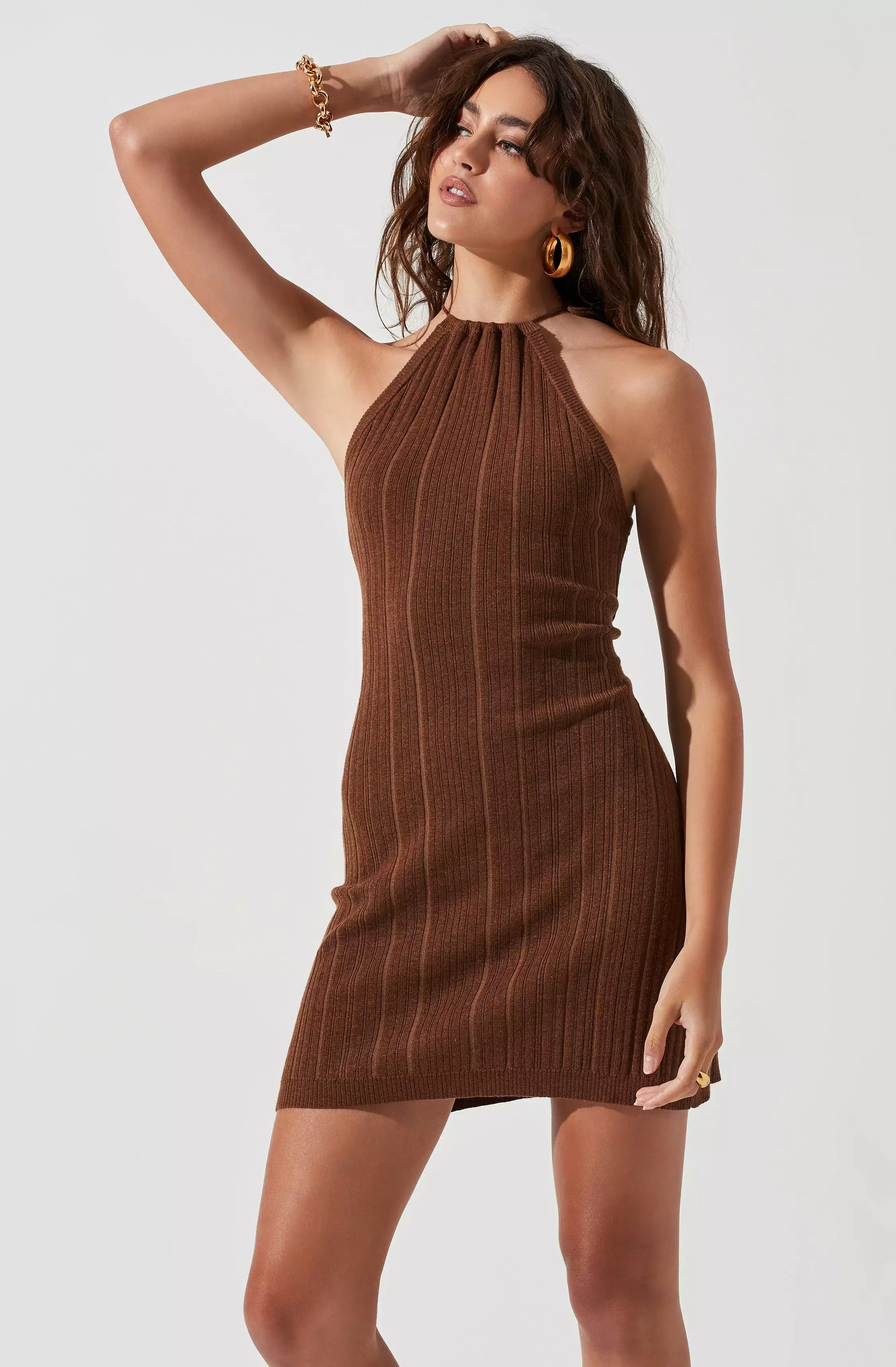 Darian Ribbed Knit Mini Dress