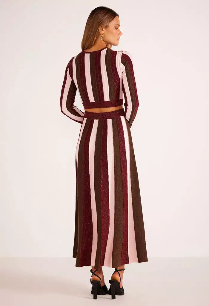 Eden Knit Dress-Metallic Stripe