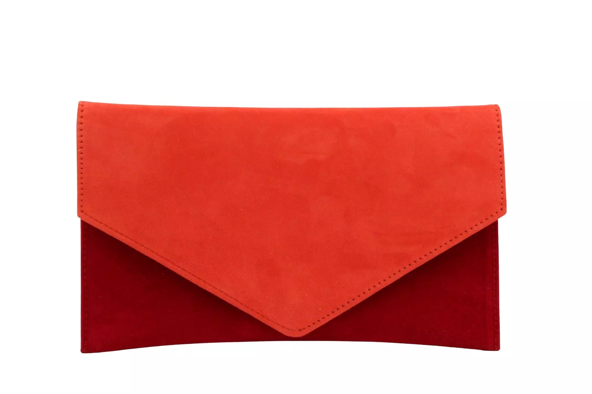 EMIS Orange & Red Suede Clutch Bag