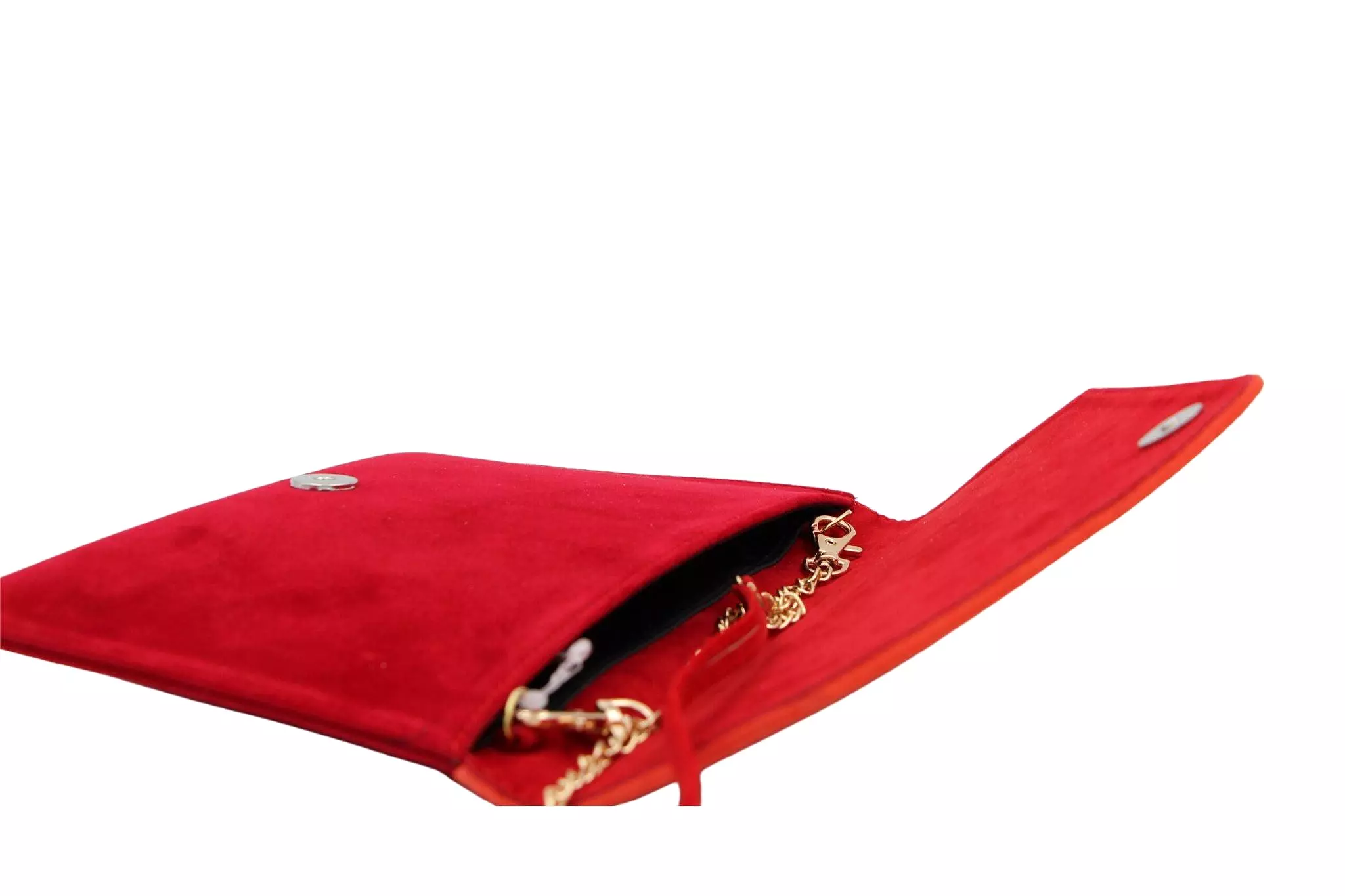 EMIS Orange & Red Suede Clutch Bag