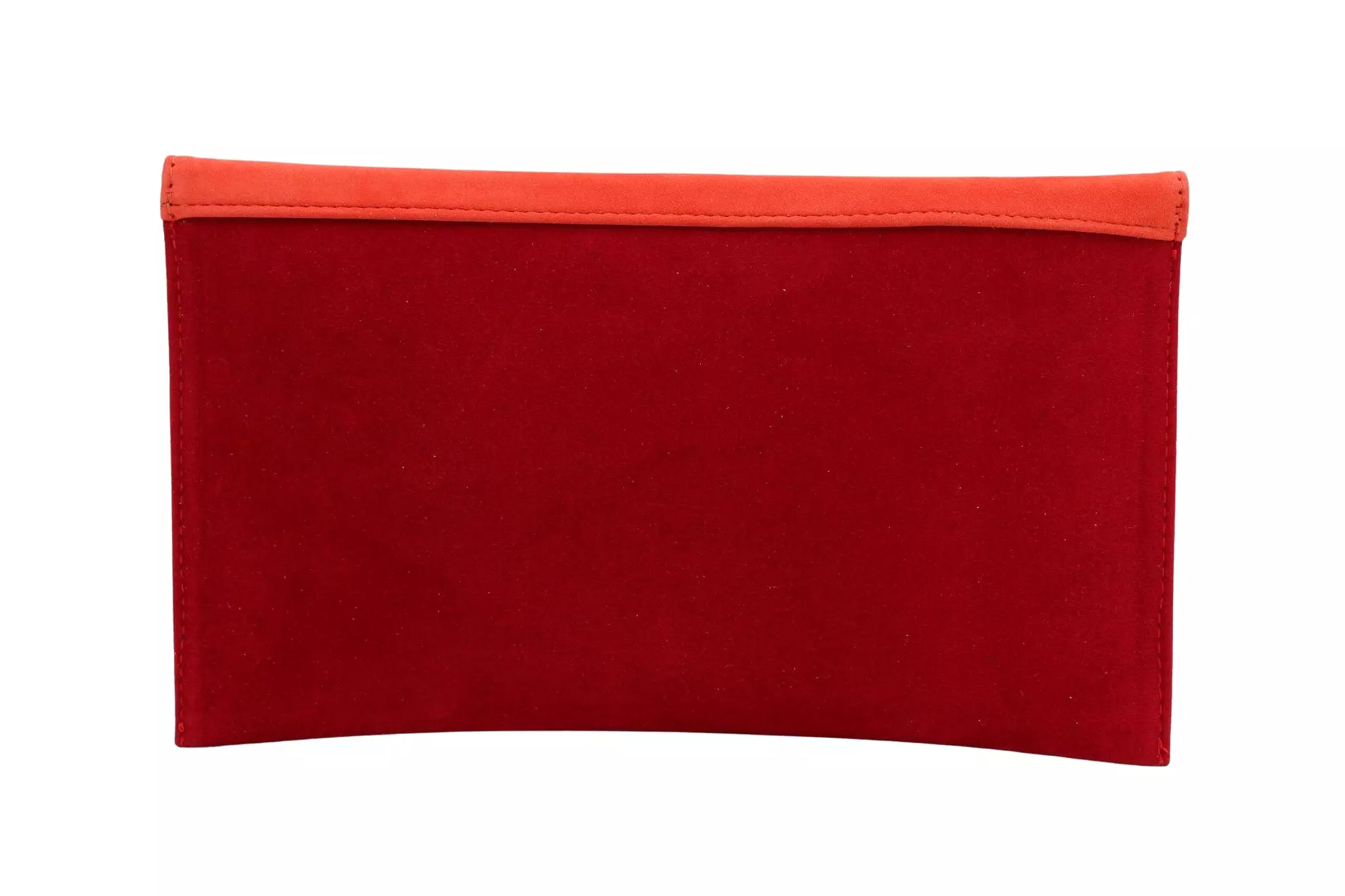 EMIS Orange & Red Suede Clutch Bag