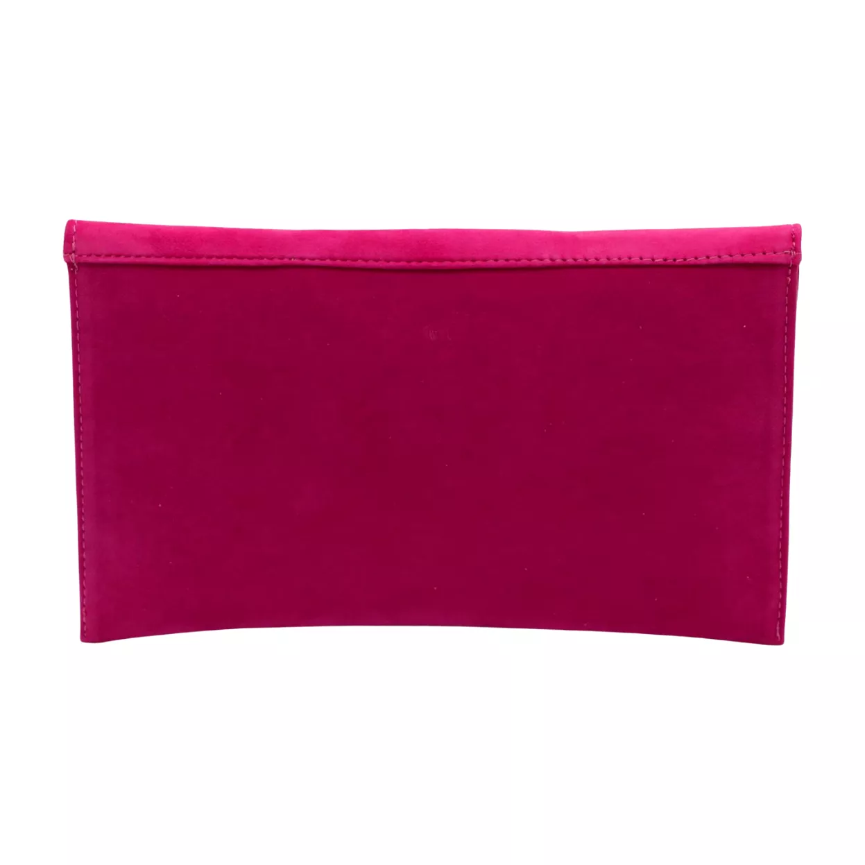 FABUCCI Fuchsia Pink Suede Envelope Clutch Bag