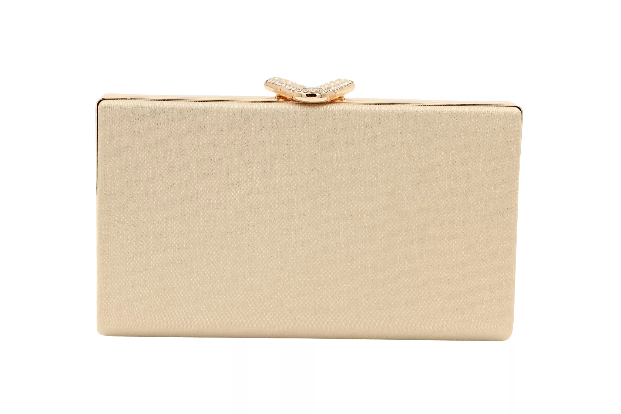 FABUCCI gold rectangle box clutch 