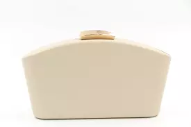 FABUCCI Nude clamshell clutch