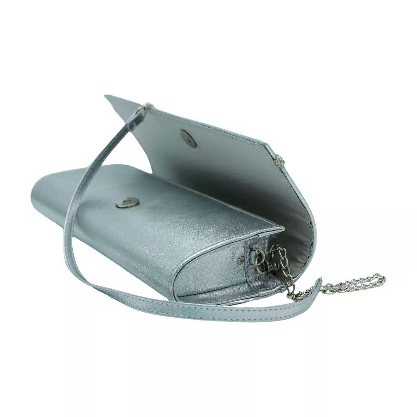 FABUCCI Silver Clutch Bag