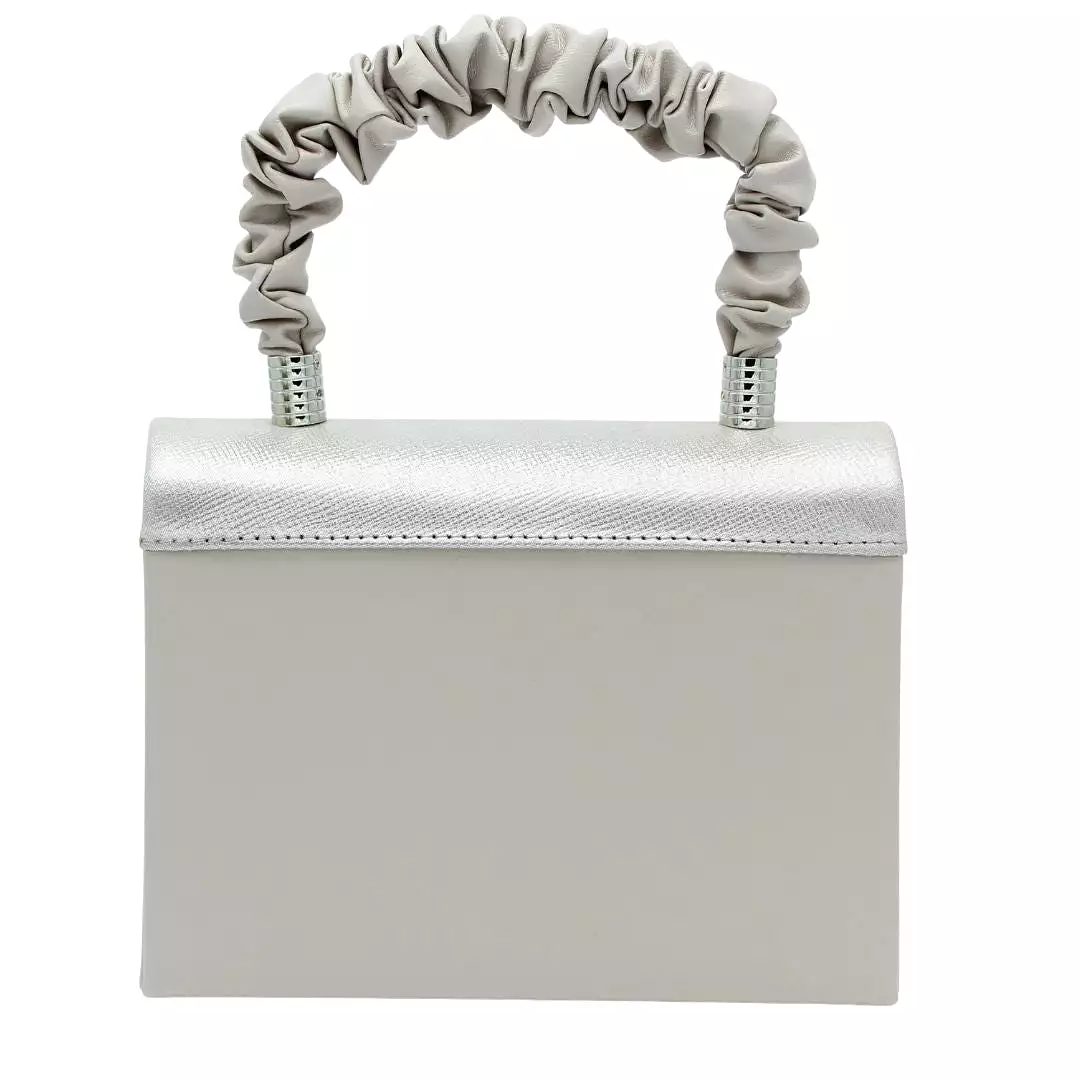 FABUCCI Silver Shimmer Handbag