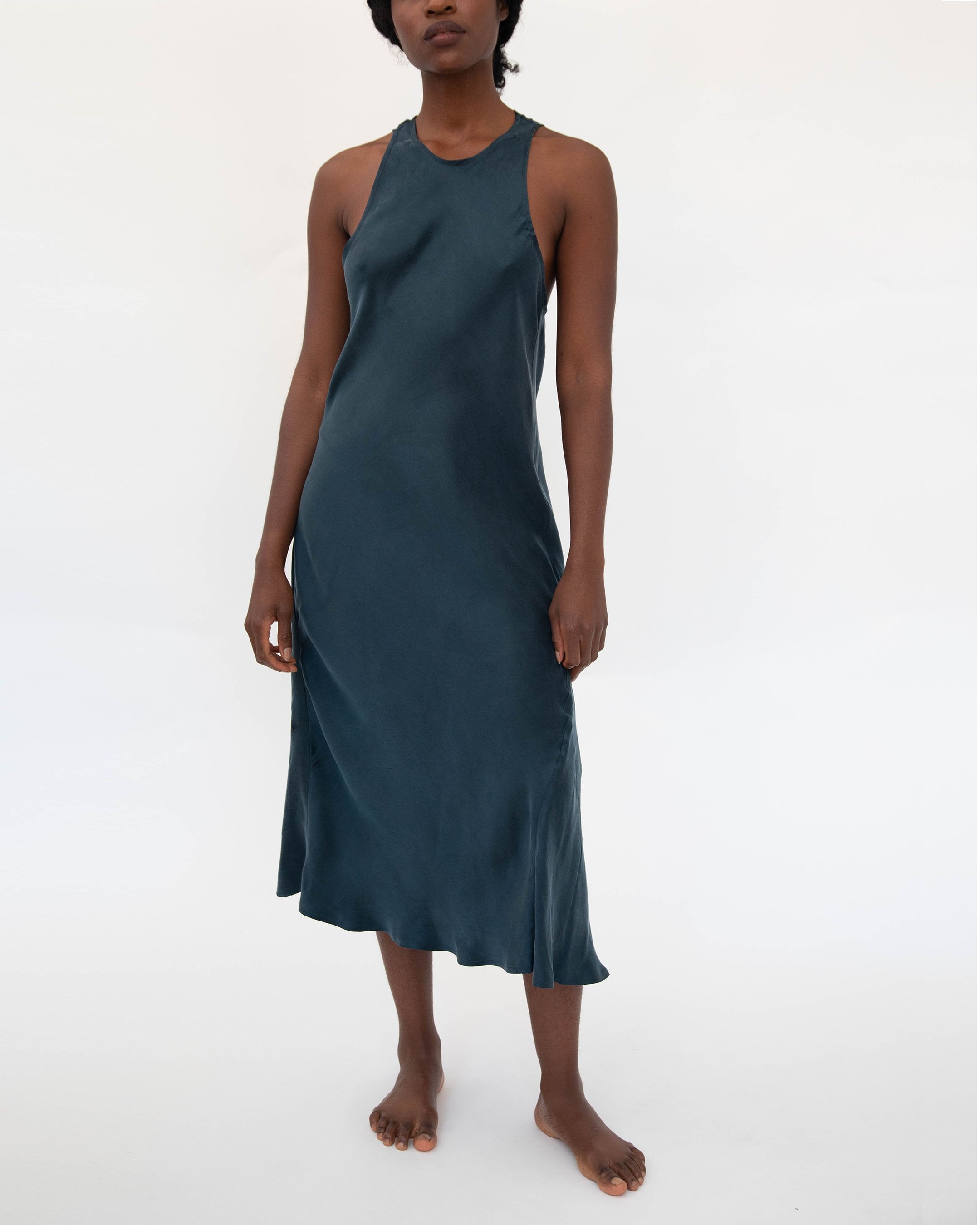 Gia Sandwashed Cupro Vegan Silk Sleep Dress