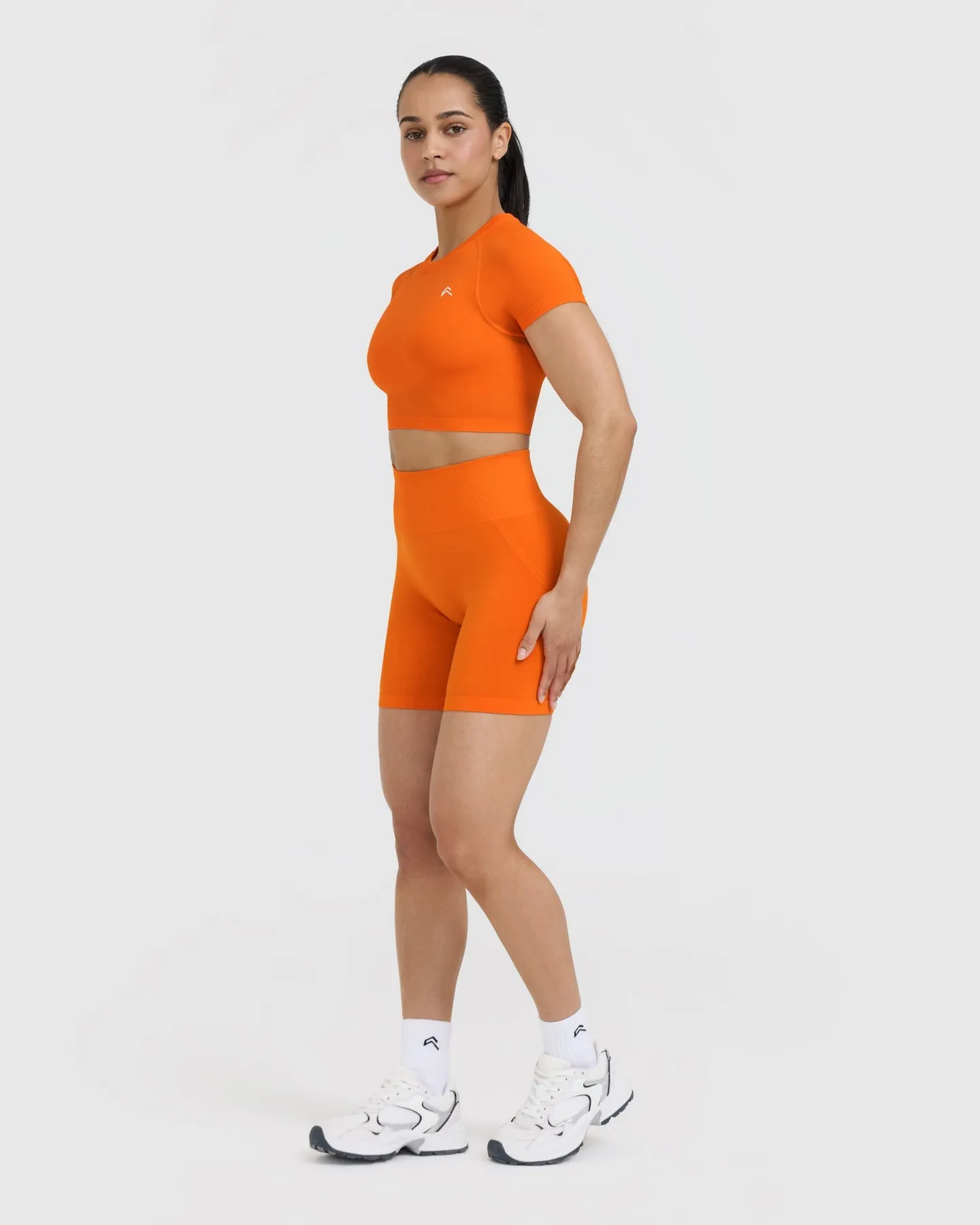 Go To Seamless Fitted Crop Top | Flame Orange