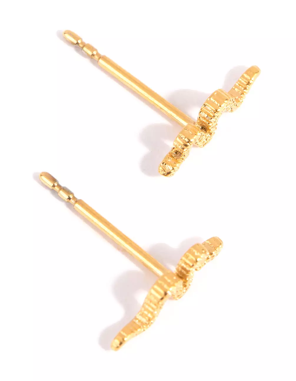 Gold Plated Surgical Steel Snake Stud Earrings