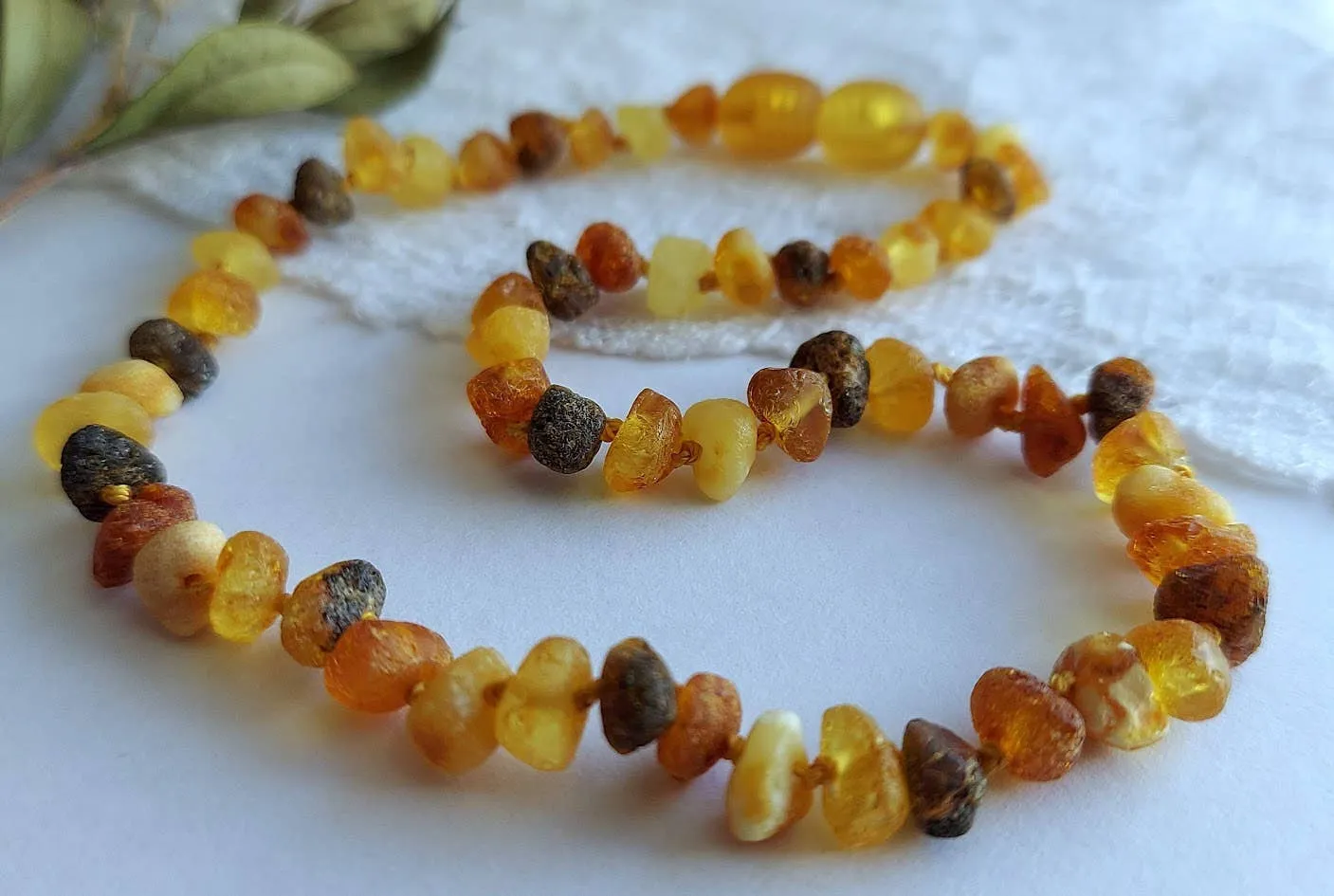 Gorgeous Raw Multi Baltic Amber Necklace w/ Tag Cert GIA 