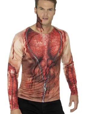 Gruesome Ripped Skin Digital Print T-Shirt