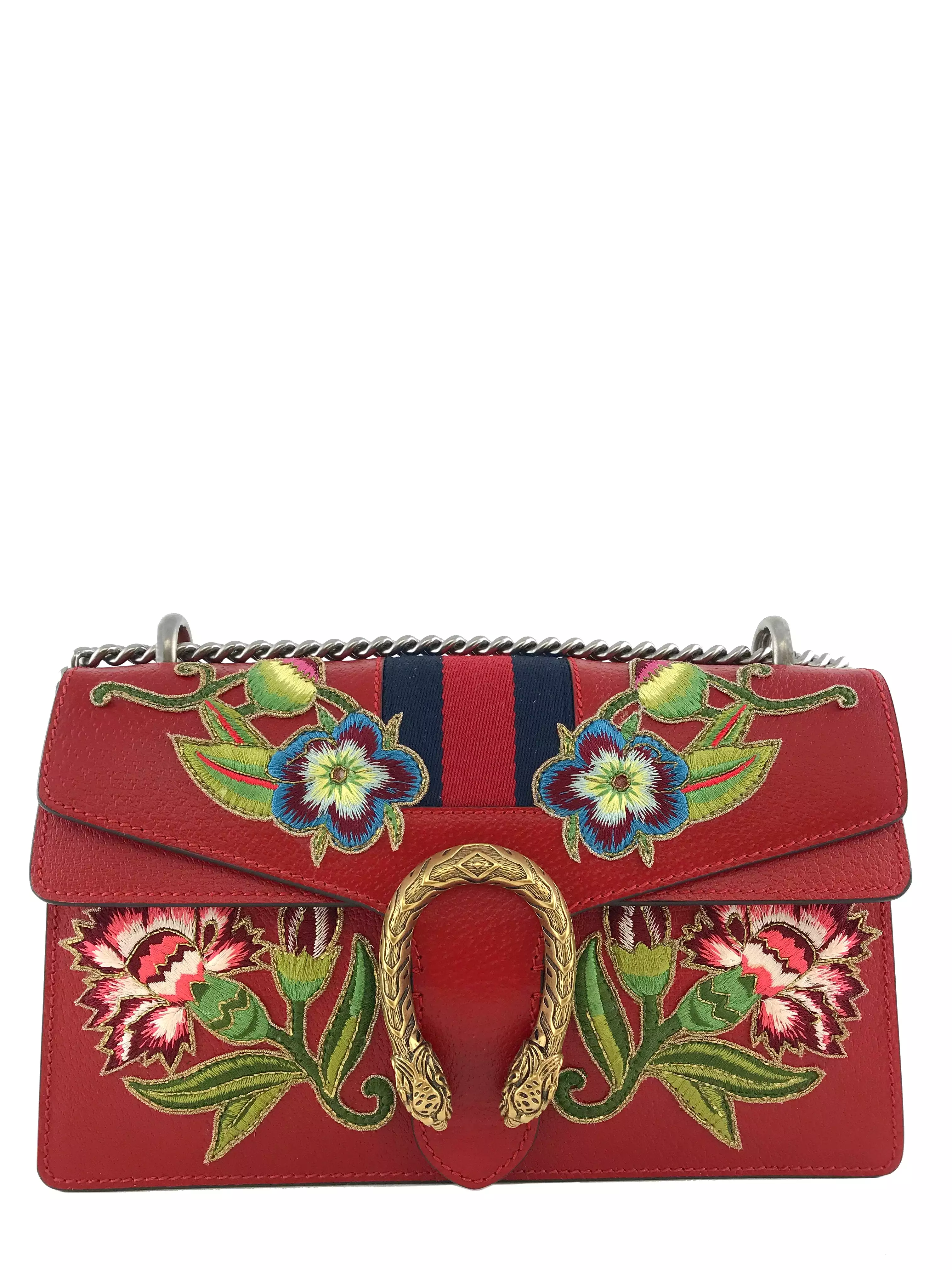 Gucci Dionysus Small Calfskin Floral Embroidered Shoulder Bag NEW