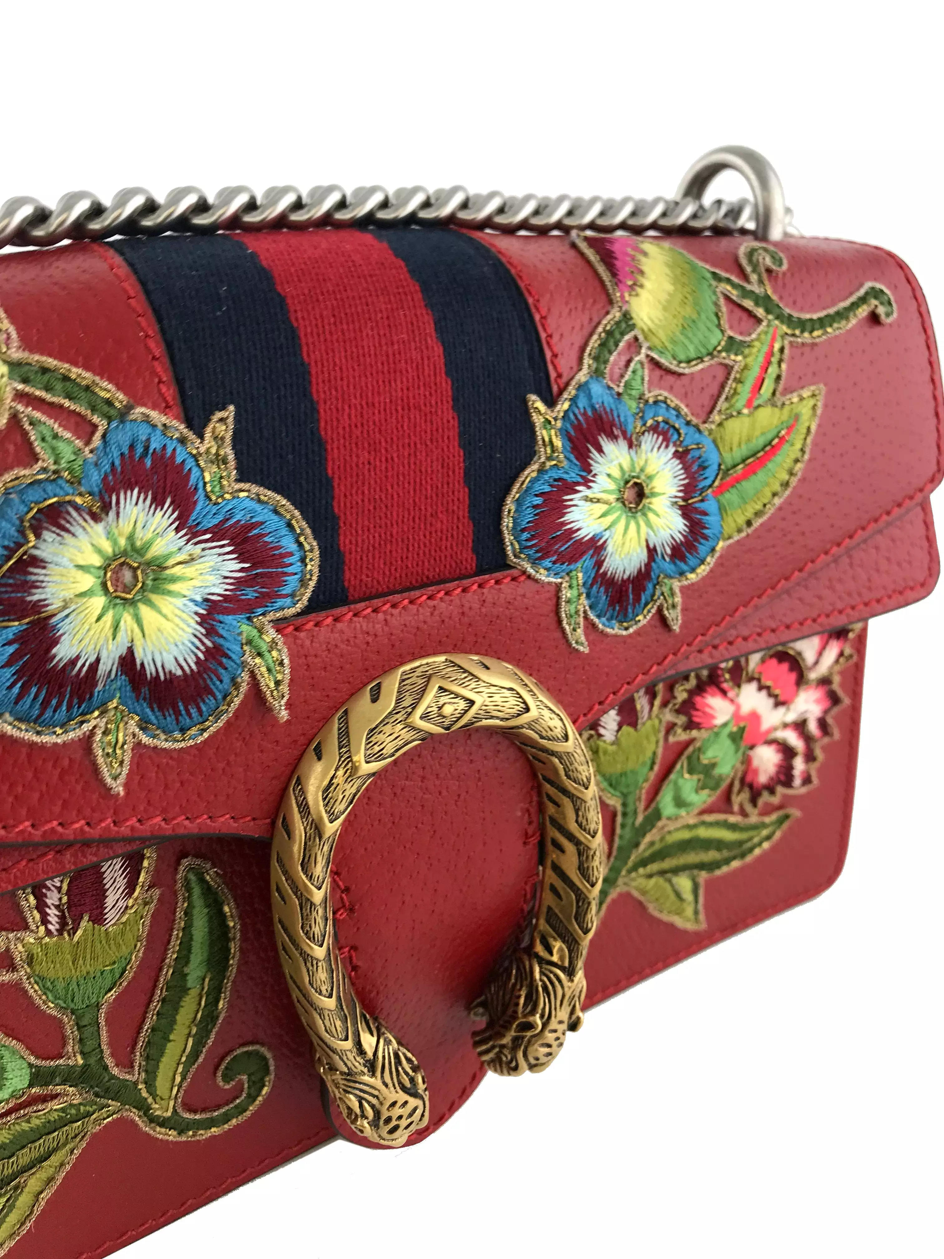 Gucci Dionysus Small Calfskin Floral Embroidered Shoulder Bag NEW