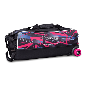 Hammer Dye-Sub Pink Arrow 3 Ball Tote Bowling Bag