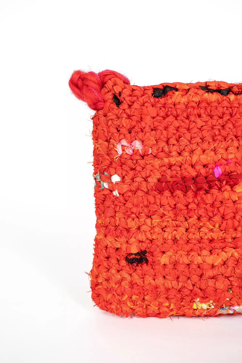 Hand Crochet Diario Bag Red Multi