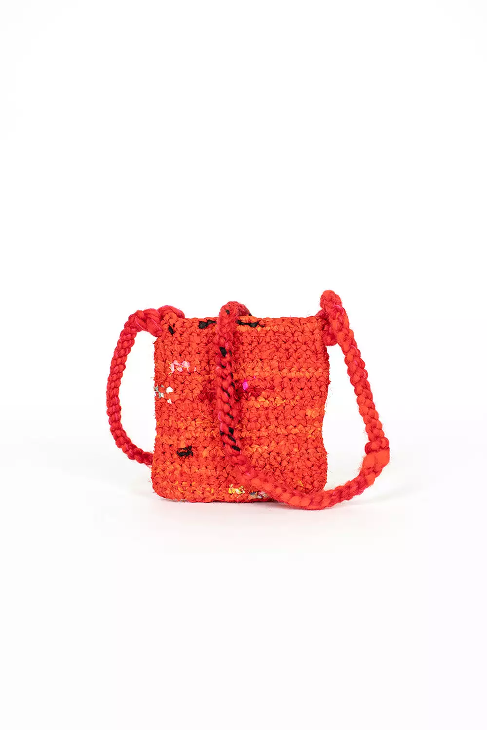 Hand Crochet Diario Bag Red Multi