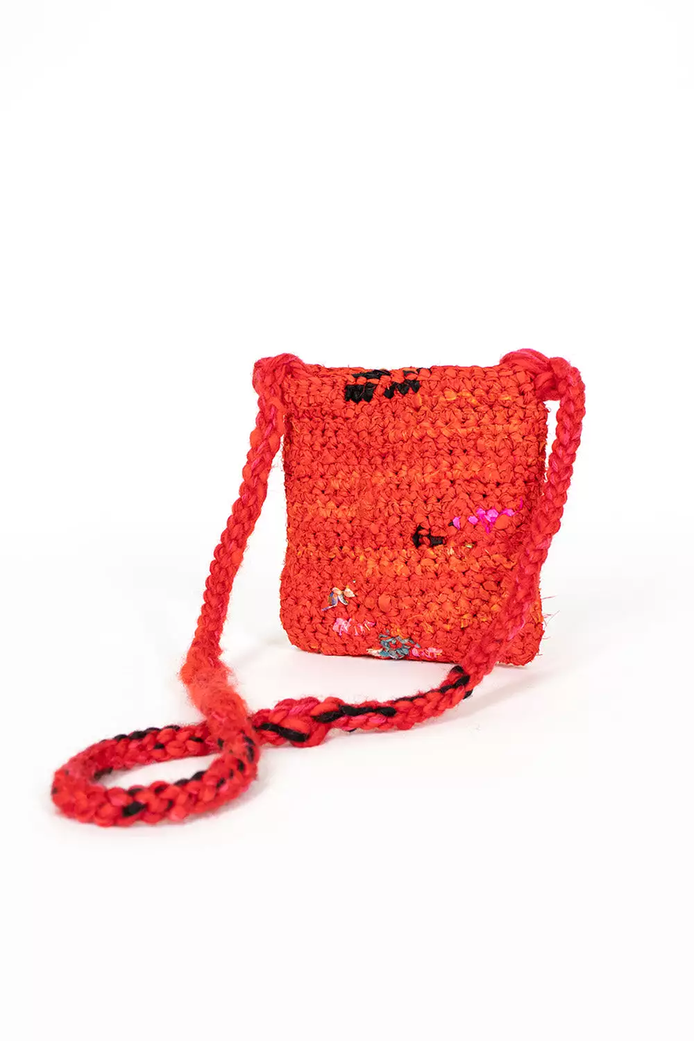 Hand Crochet Diario Bag Red Multi