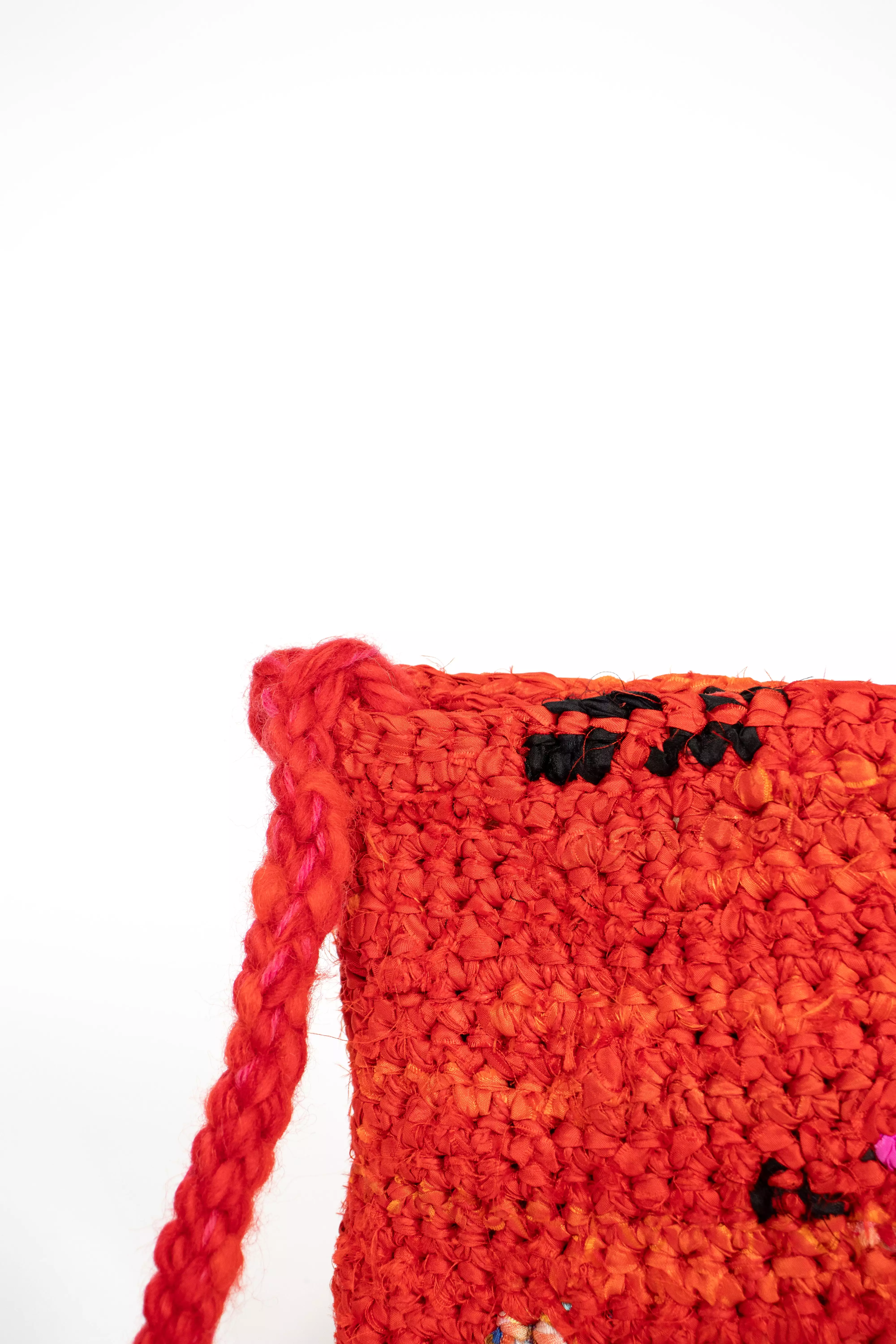 Hand Crochet Diario Bag Red Multi