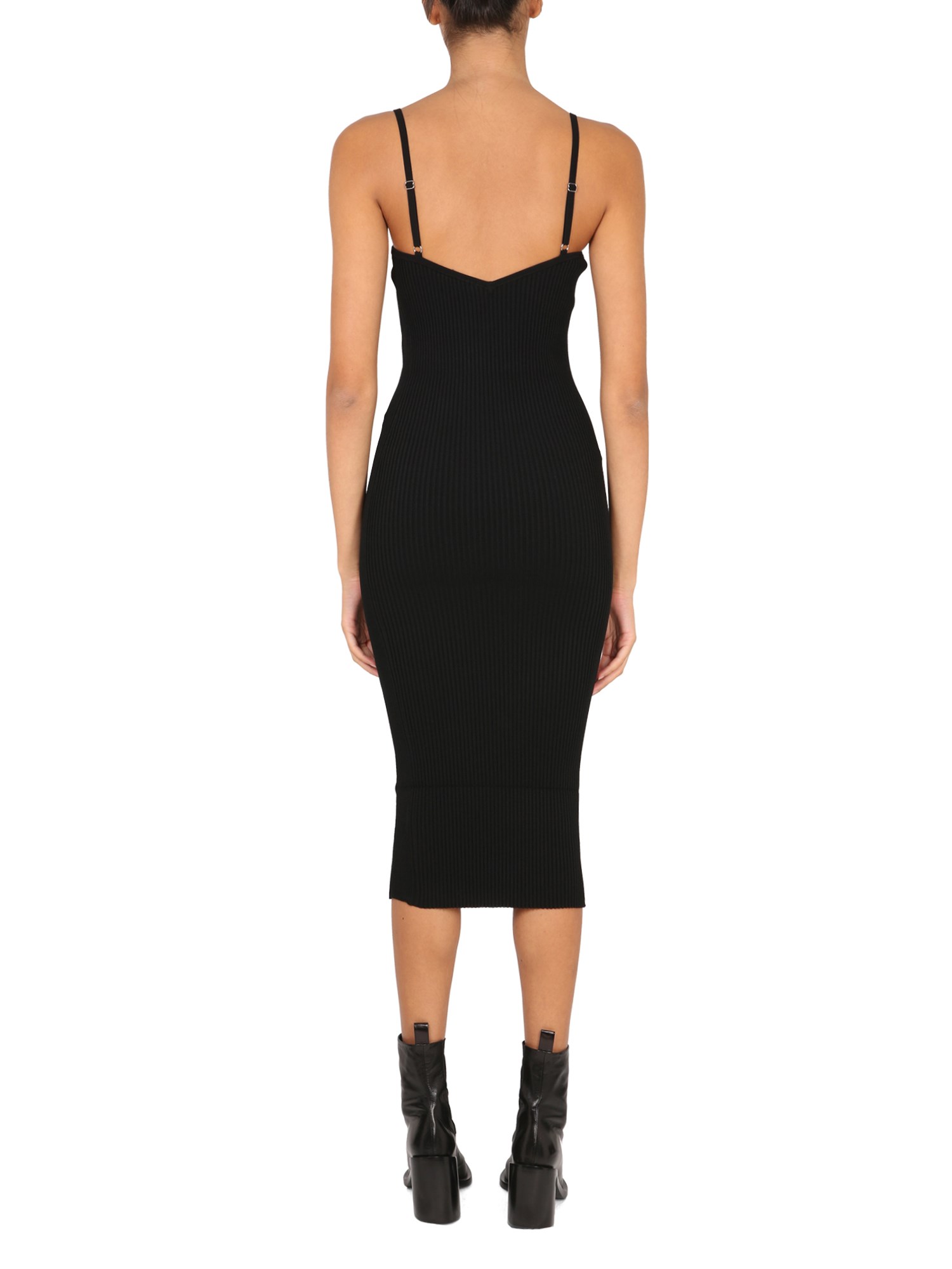 HELMUT LANG    RIBBED BRALETTE DRESS