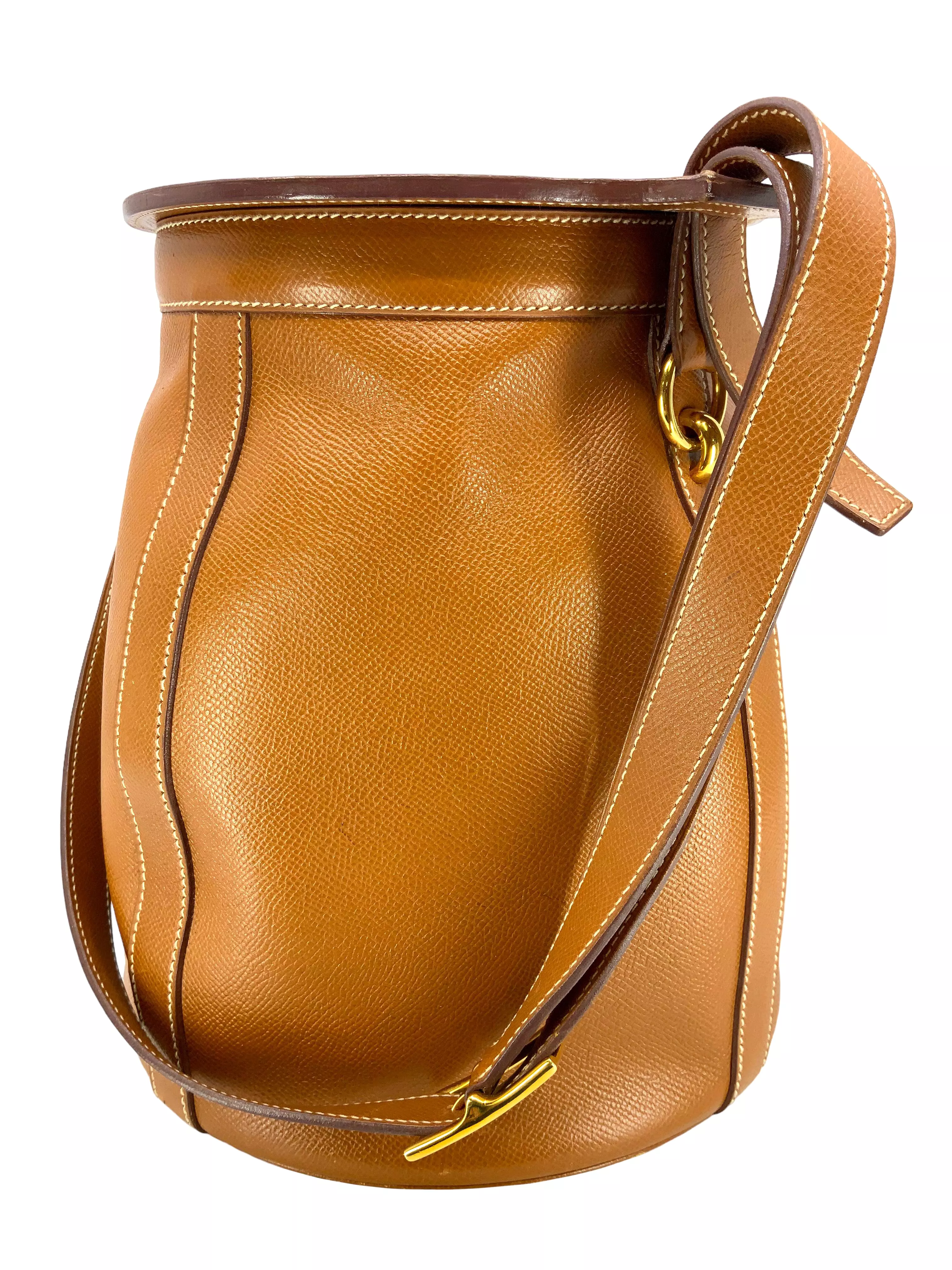 HERMES Epsom Leather Bucket Farming Bag