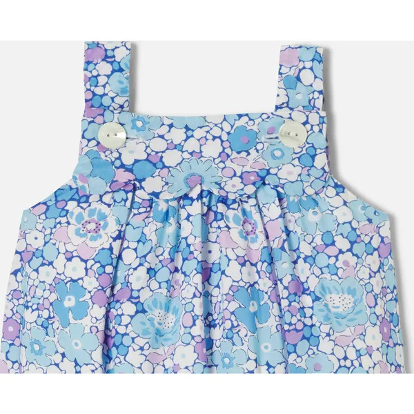 Jacadi Baby Girl Liberty Fabric Rompers, Blue & Multicolours