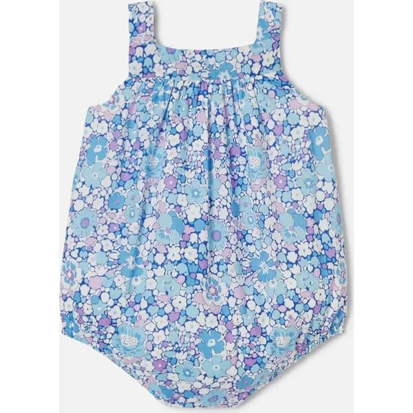 Jacadi Baby Girl Liberty Fabric Rompers, Blue & Multicolours