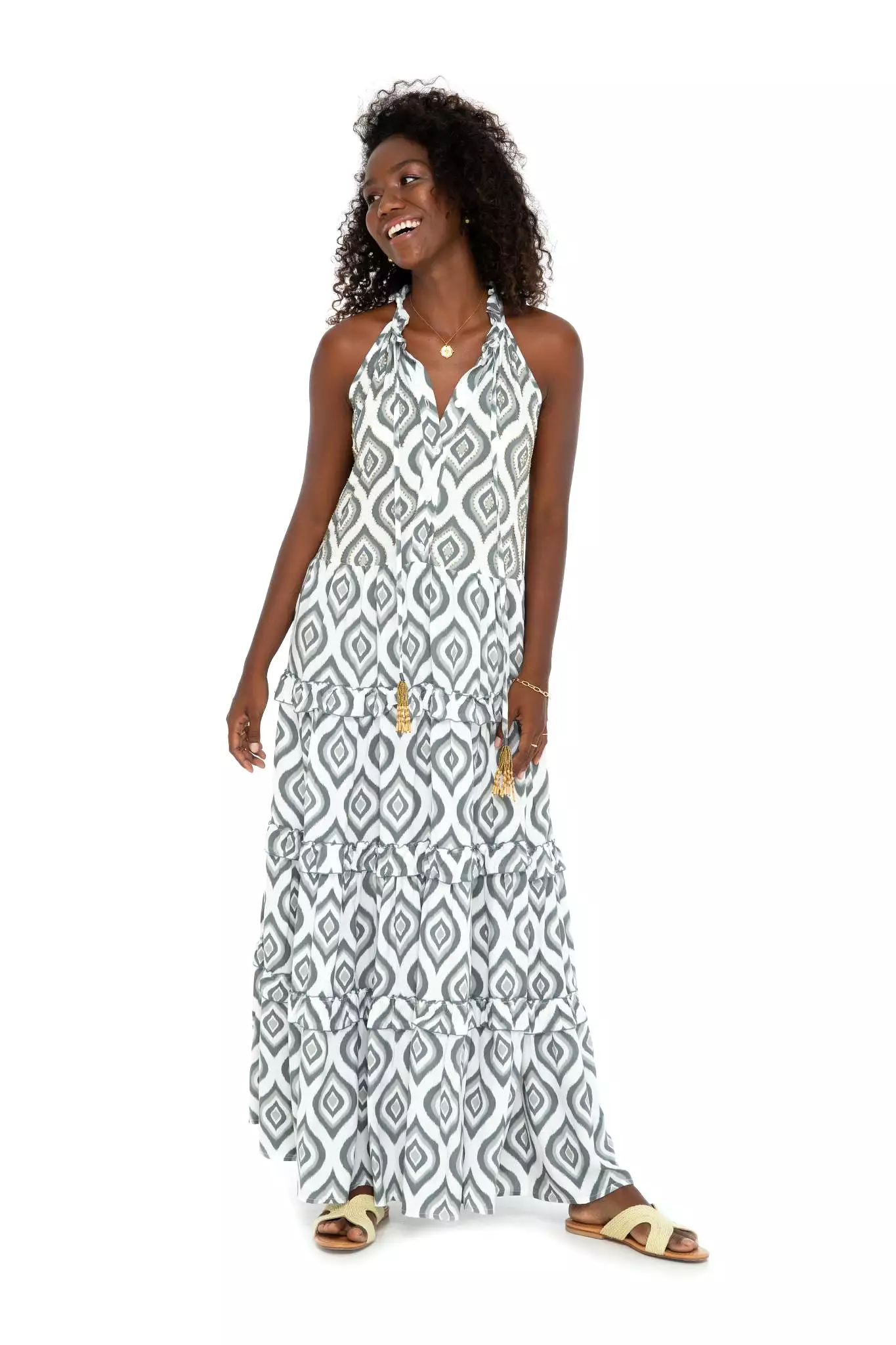 Java Celeste Long Dress