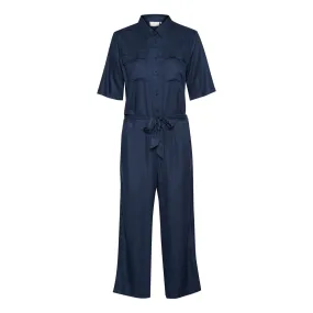 KAFFE ONLINE EXCLUSIVE Ruthie Cropped Leg Jumpsuit - Blue