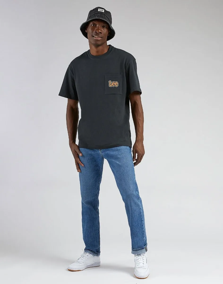 Lee West Relaxed Straight Denim Jeans Into Blue Worn