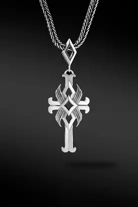 Lotus Cross Pendant