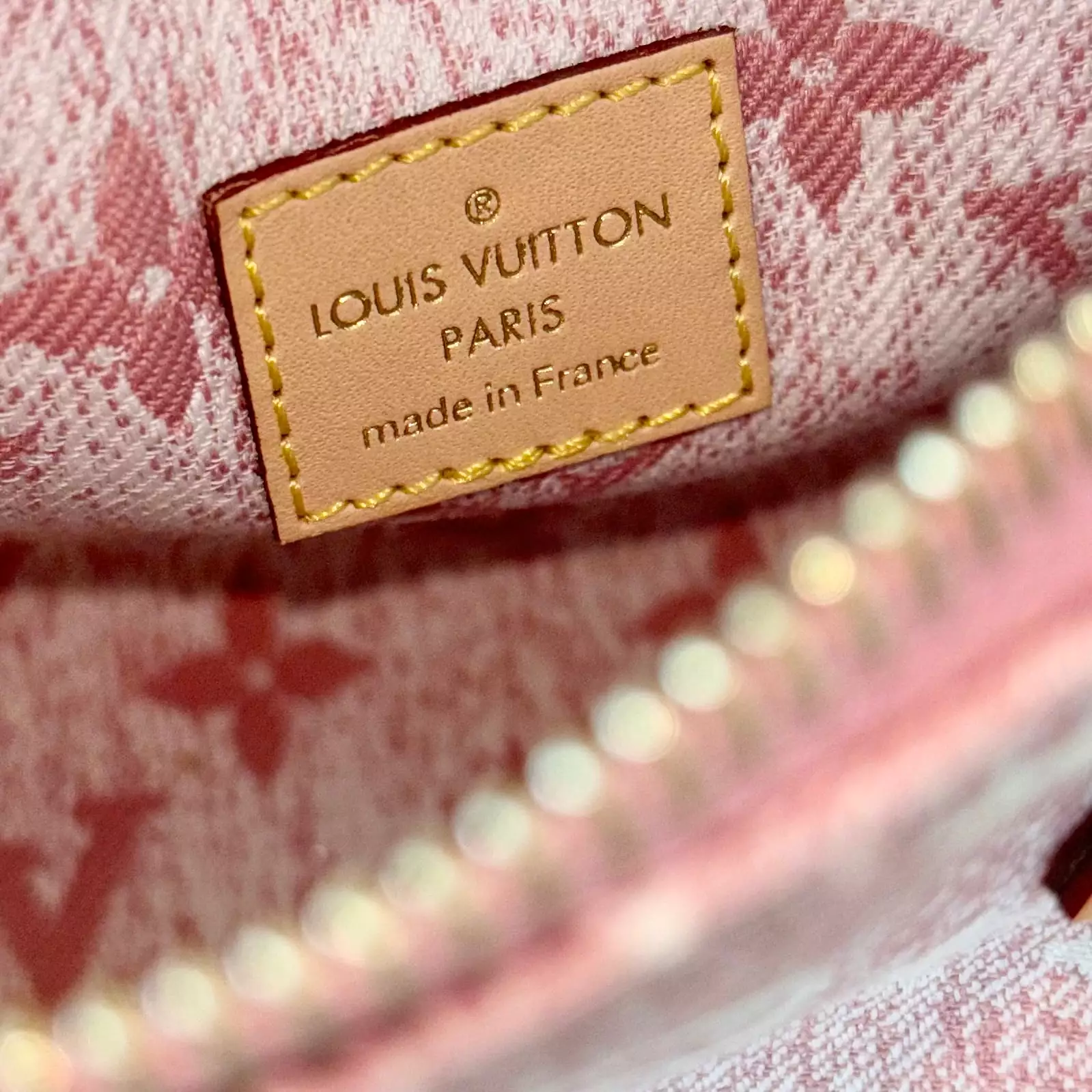 LOUIS VUITTON Pink Denim Monogram Nano Speedy Bag